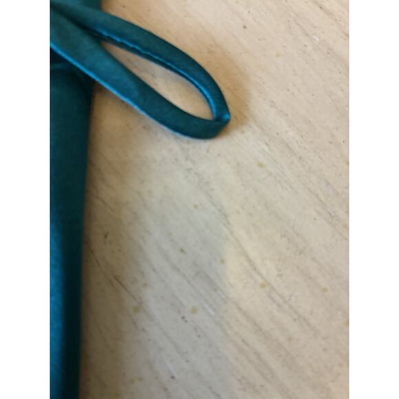 VTG Victorias Secret Emerald Green Robe Satin Lace Xmas 90s Sexy Gold Label OS - Picture 16 of 16